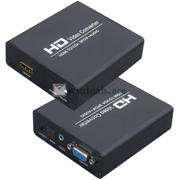 HDMIからVGA　SPDIF／Audioへ変換する　HDMIコンバータ/変換器　　