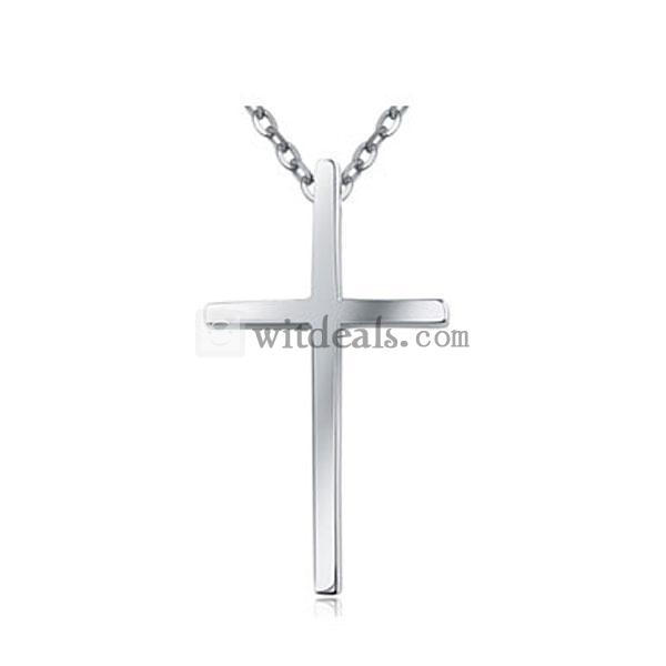 十字架ネックレス ペア （レディース）　クロスネックレス　ペアネックレス　ペアアクセサリー　レディースネックレス　カップルネックレス　ホワイト