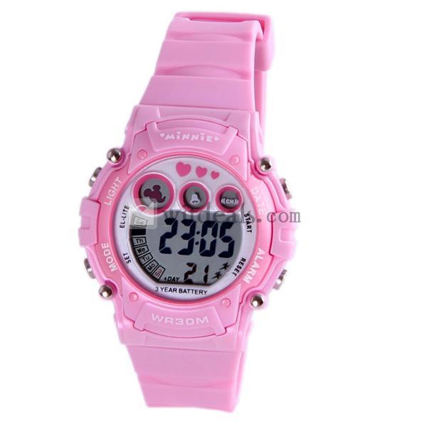 デジタル腕時計　腕時計 デジタル 電子腕時計 デジタルウォッチ　女の子　防水　スポーツ　可愛い　ピンク