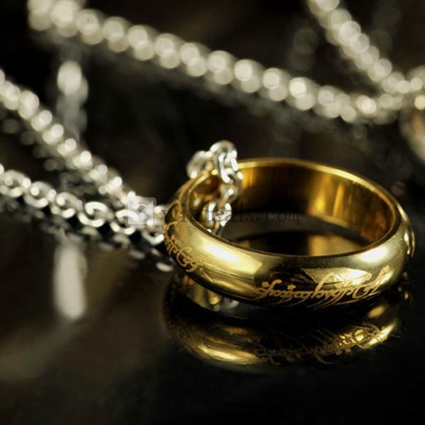 ペアネックレス （メンズ　刻印入り）　リングタイプネックレス　ネックレス ペア　ペアアクセサリー　カップルネックレス　金色