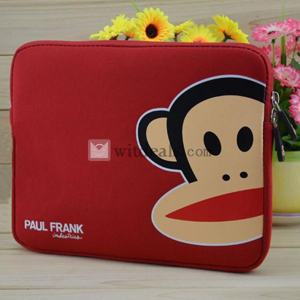 iPad4保護ケース／iPad4収納バッグ　大口猿ちゃん模様　可愛い　赤半顔