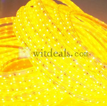 5M SMD5050　300LED LEDテープライト／チュープライト／ロープライト／ストリップライト 12V　60LEDs／m　イエロー