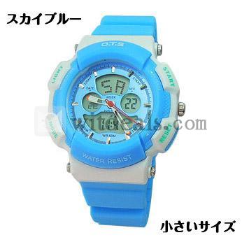 腕時計 デジタル メンズ レディース 可愛い　デジタル腕時計 防水 スポーツウォッチ 電子腕時計　小さいサイズ スカイブルー