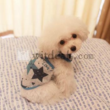 可愛い犬のお洋服/シャツ ドッグウェア　春夏服　レッド　ブルー　S、M、L、XL、XXLサイズ　眩しい星の柄