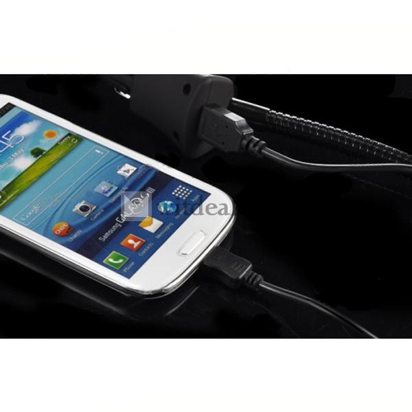 シガーライト スマホンカーチャージャー スマートフォン車載充電器/カースタンド 伸縮可能