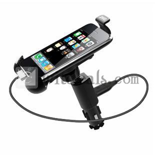 スマートフォン対応カーチャージャー 車載スマホン用スタンド シガーライト 360度回転可能