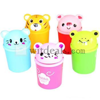 卓上ごみ箱　ティッシュ箱 収納箱　かわいい動物の顔 小物入れ ダストbox くずかご 卓上アニマルフェイス・ダストボックス