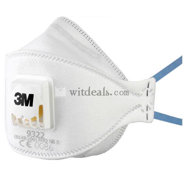 3M製 9322-DS2インフルエンザ、防塵マスク・ノロウイルスマスク【N95マスク相当】　折りたたみ式　1枚単位
