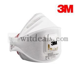 3M製 9322-DS2インフルエンザ、防塵マスク・ノロウイルスマスク【N95マスク相当】　折りたたみ式　1枚単位