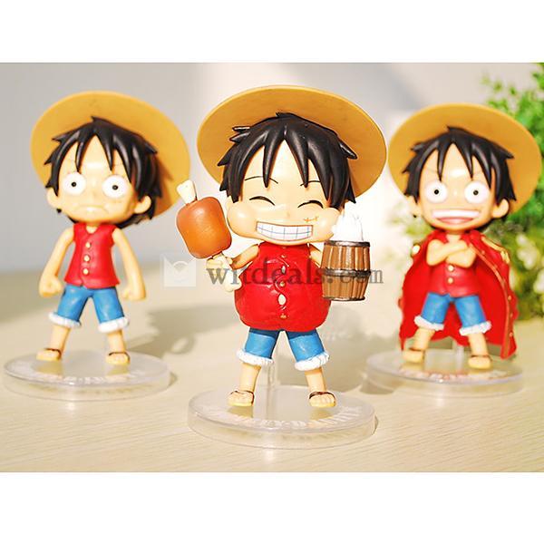 ミニ 可愛いワンピース One Piece ルフィ フィギュア 人形 キャラクターの画像