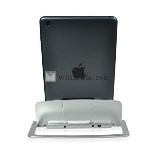 iPhone5用スタンド充電器 折りたたみ可能クレードル iPadミニ/4/iPod touch5対応充電器スタンド シルバー