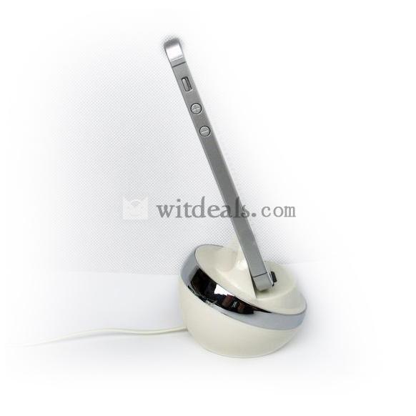 iPhone5対応スタンド充電器 iPhone5用クレードル 丸型 可愛い