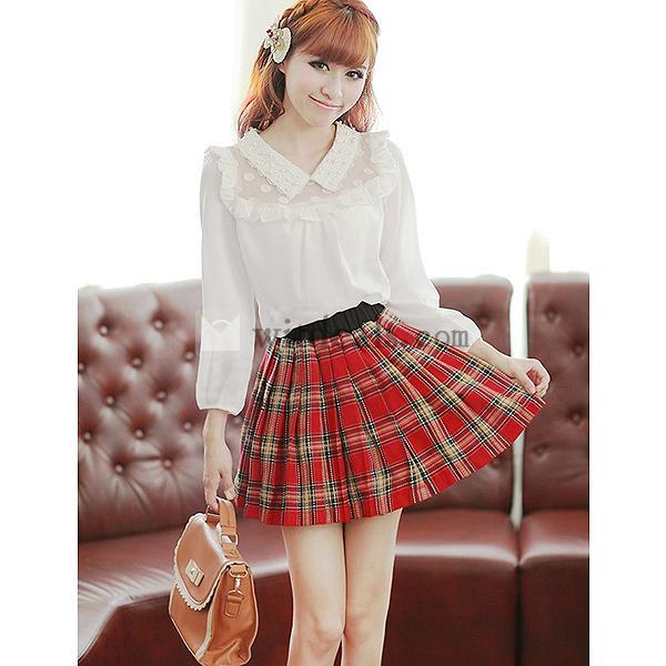 九分袖レースシフォンブラウス 女性 レディースシャツ レース ブラウス シャツ ファッション かわいい　