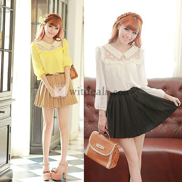 九分袖レースシフォンブラウス 女性 レディースシャツ レース ブラウス シャツ ファッション かわいい　