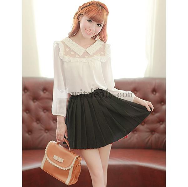 九分袖レースシフォンブラウス 女性 レディースシャツ レース ブラウス シャツ ファッション かわいい　