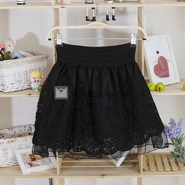 ミニスカ ショートスカート チュールスカート 花柄スカート 巻きスカート ギャザースカート ペチコート レディース 姫系 ジョーゼット 2色選べる
