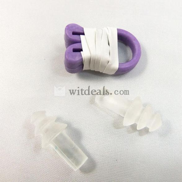 スイムノーズクリップ 防水耳栓 水泳用品 耳栓＆ノーズクリップ2件セット