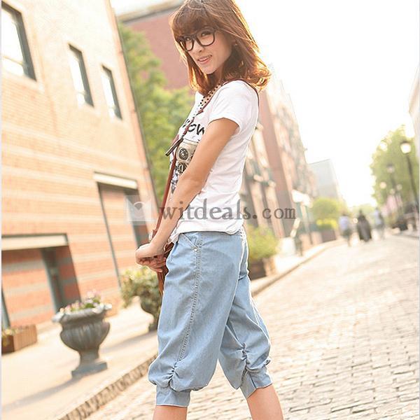 ジーンズ ワイド ブーツカット デニム 女性 デニムパンツ ファッション 七分丈 デニム ボトム