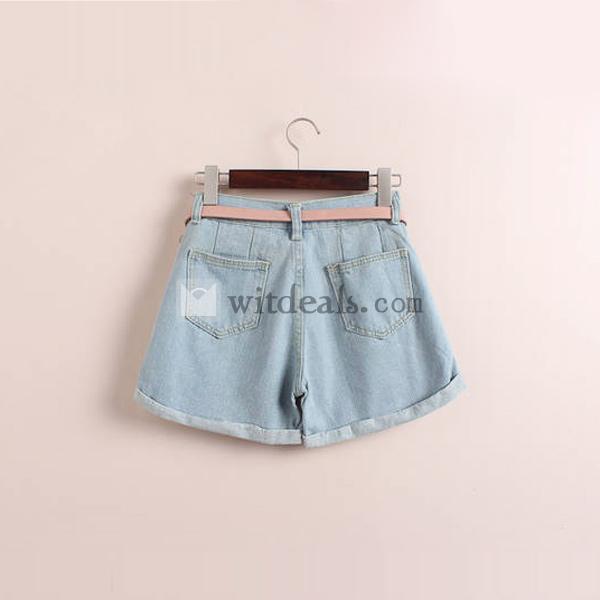 レディース ショートパンツ デニム ショーパン デニムパンツ 可愛い デニム ショートパンツ レディース 人気　ベルトなし　
