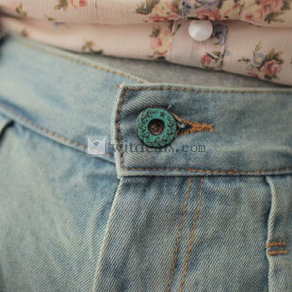 カジュアル デニムパンツ ショート 短パン レース デニム ジーンズ 可愛い ショートパンツ 刺繍