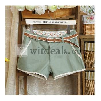 ショートパンツ レディース 半ズボン 短パン 綿 レースパンツ ボトムス