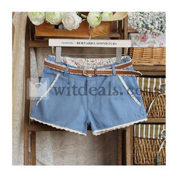 ショートパンツ レディース 半ズボン 短パン 綿 レースパンツ ボトムス