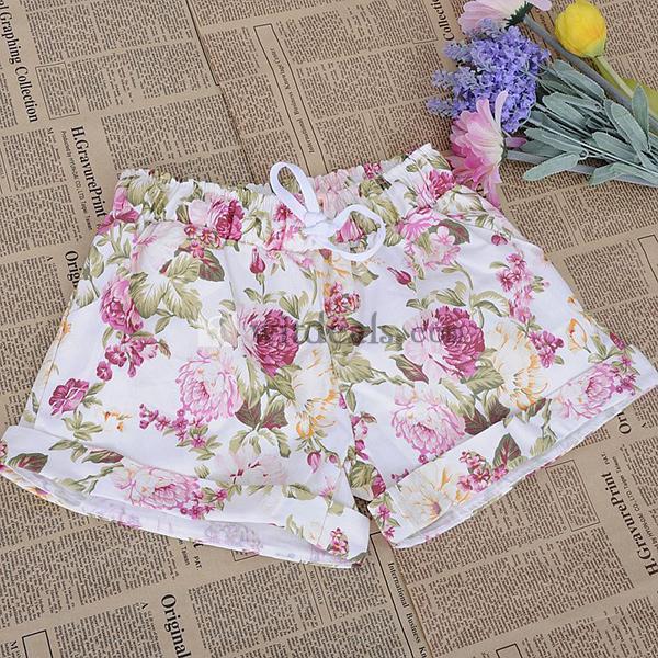 花柄ショートパンツ　ショート丈 夏物 短パン 柄パンツ ホットパンツ バンダナ　レディース　かわいい　ポケット