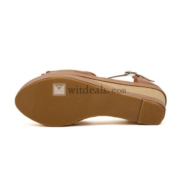 レディース靴　ウェッジソールサンダル　ol　オフィス　厚底 ヒール ストラップ