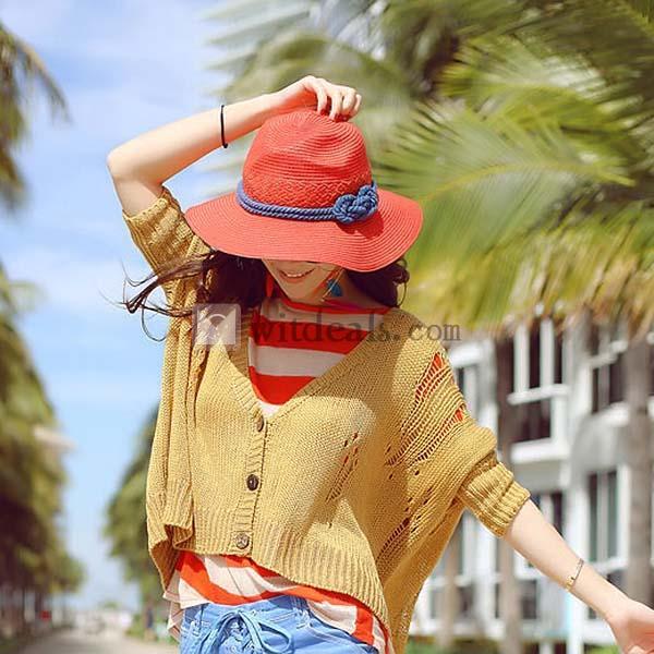 麦わら帽子　ストローハット　レディース ハット　紫外線対策　ビーチ　