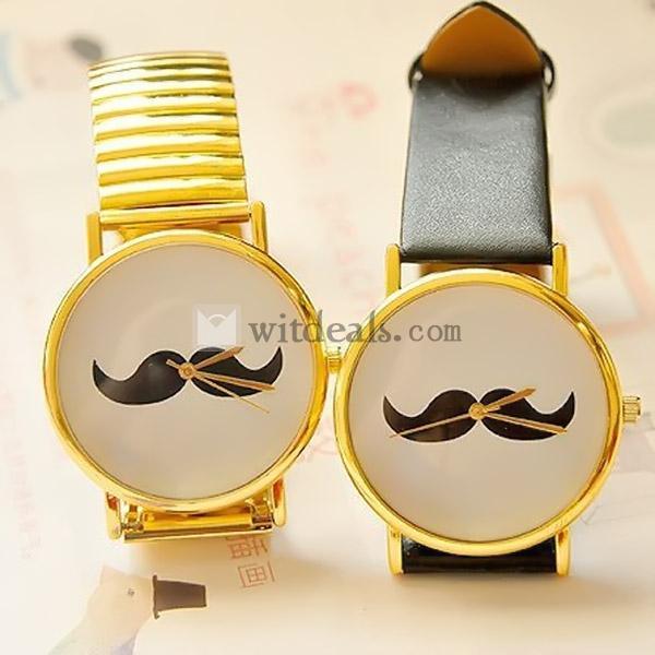レディースウォッチ ヒゲモチーフ ファッションウォッチ 腕時計 メンズ 個性的