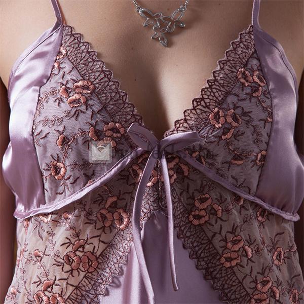 パジャマ レディース セクシーパジャマ レースレーヨンパジャマ パジャマ ワンピース 2点セット ナイトガウン付き