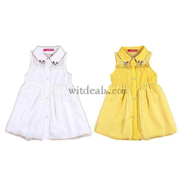 子供服 女の子 ワンピース シフォンワンピ ノースリーブワンピース シンプル ジュニア キッズ