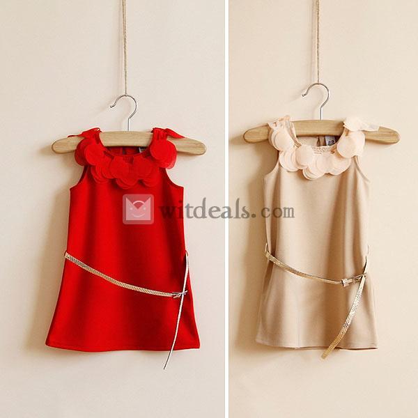 女の子用フォーマルドレス シフォンワンピース 子どもドレス キッズ ドレス ベルト付き