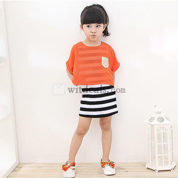 子供服 ワンピース 半袖ワンピース 韓国子供服 夏ワンピ ストライプ 女の子 親子お揃い