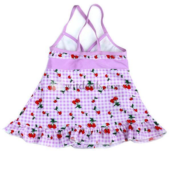 女の子 連体水着 スイムウエア 女の子 子ども カワイイ チェックの柄とリボン キュート