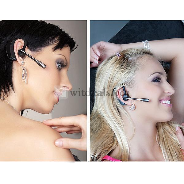 ブルートゥース イヤホン Bluetoothヘッドセット iPhone4s/5/サムスン/HTCなどを2台同時に携帯接続可 セット内容A