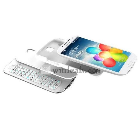 GALAXY S4専用Bluetoothキーボードケース　コンパクトに収納できるスライド式　一体型カバー　バックライト機能付　スタンド機能付