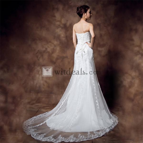 豪華 ウェディングドレス 刺繍 フリル ドレス 白 結婚式 ドレス 花嫁 二次会 人気 ベアトップ ミドルウェスト