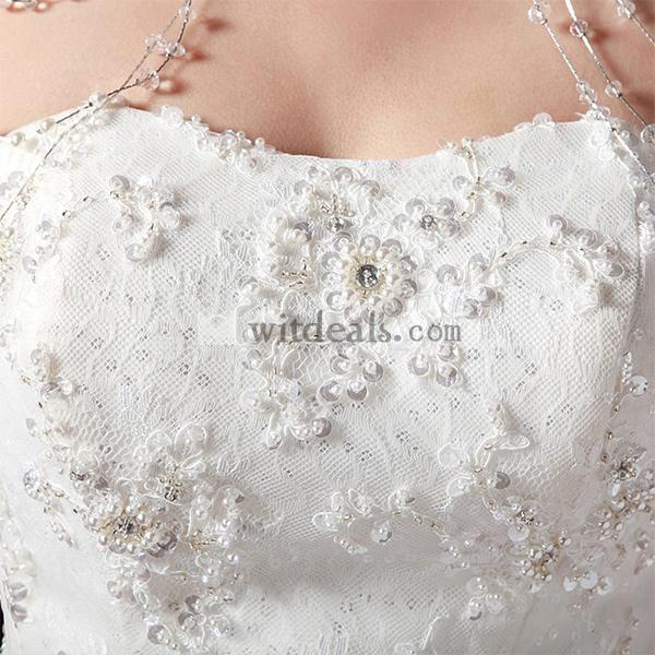 姫様ドレス 大人気ウェディングドレス エンパイアライン 豪華ロングドレス 結婚式ドレス 披露宴 二次会 ビーズ 刺繍 ローウエスト