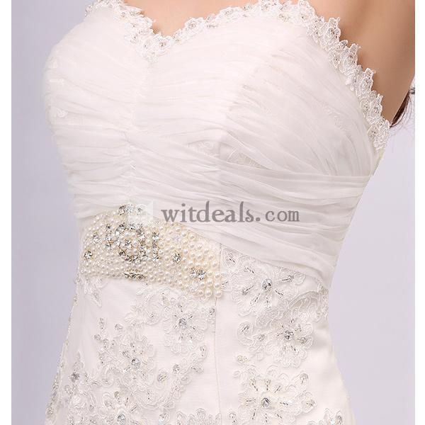 ベアトップ 結婚式 ドレス 花嫁 ウェディング 二次会 ドレス 演奏会 ステージ衣装 ウェディングドレス ファスナータイプ 販売 ミドルウェスト