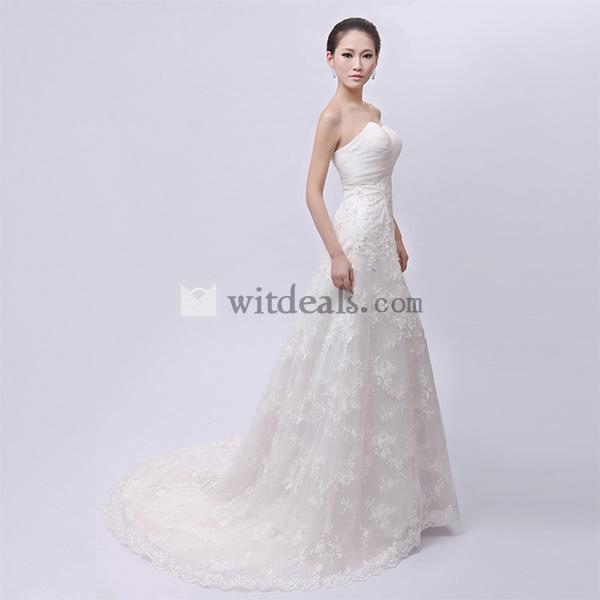 花嫁ウエディングドレス 結婚式ドレス ステージ衣装 ウェディング 二次会 ドレス ベアトップ 着痩せ エンパイアライン ミドルウェスト オフホワイト