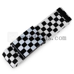 バックルベルト メンズ レディース ベルト チェック キャンバスベルト