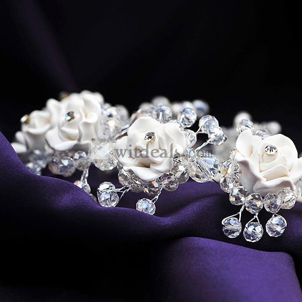 ウエディング ヘッドアクセ 髪飾り ヘアアクセ ヘッドアクセサリー パーティ 花飾り 可愛い 結婚式 二次会