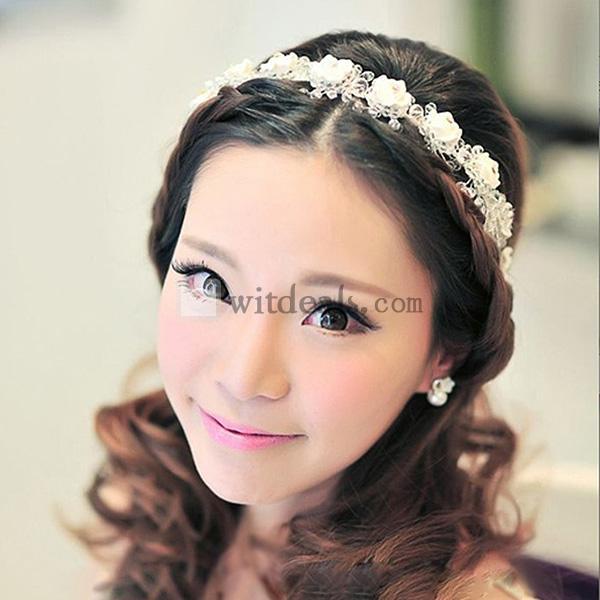 ウエディング ヘッドアクセ 髪飾り ヘアアクセ ヘッドアクセサリー パーティ 花飾り 可愛い 結婚式 二次会