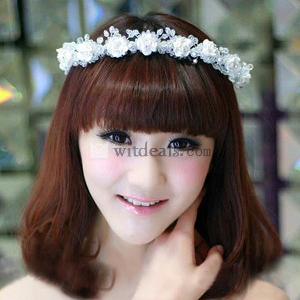 ウエディング ヘッドアクセ 髪飾り ヘアアクセ ヘッドアクセサリー パーティ 花飾り 可愛い 結婚式 二次会
