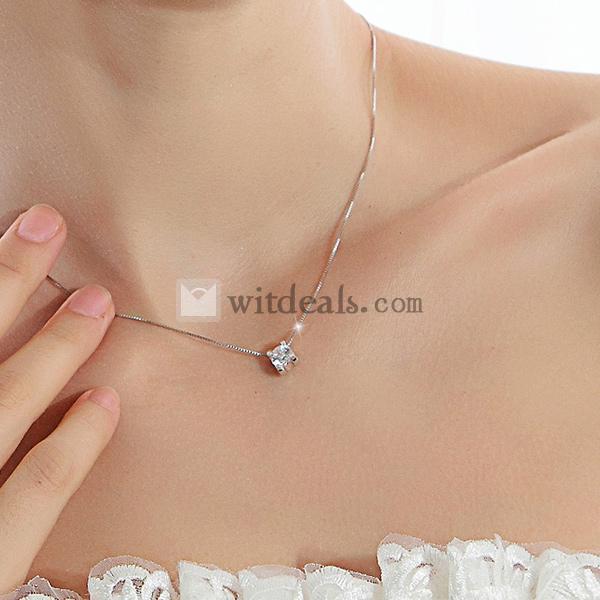レディースネックレス スワロフスキー シルバー 925銀 ネックレス スワロフスキ- SWAROVSKI ジルコン クリスタル シンプル シルバー ジュエリーギフト