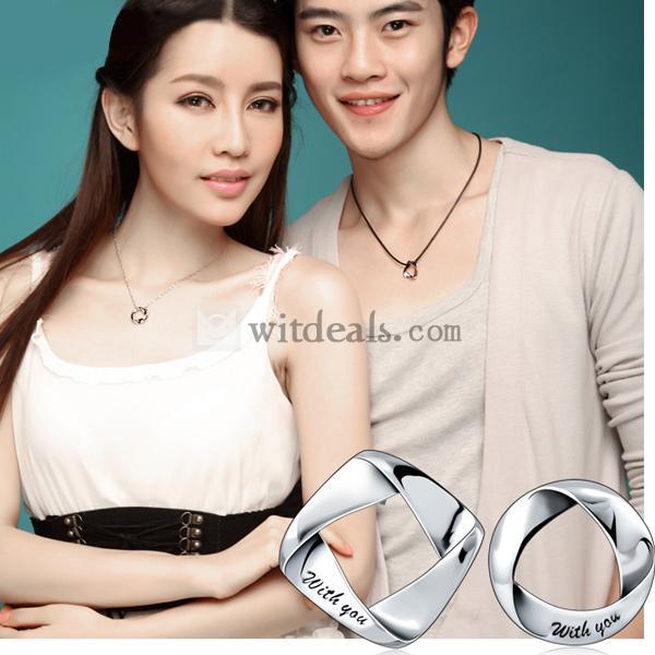 ペアネックレス "with you"刻印 シルバーネックレス ペアアクセサリー ペンダント レディース メンズ カップルネックレス ペアアクセックレス ペアアクセ