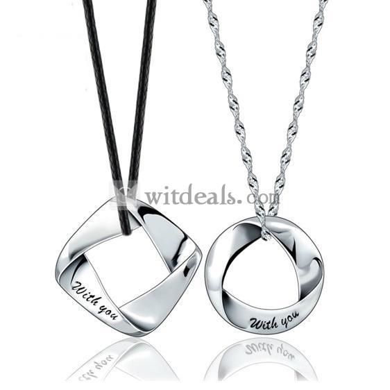 ペアネックレス "with you"刻印 シルバーネックレス ペアアクセサリー ペンダント レディース メンズ カップルネックレス ペアアクセックレス ペアアクセ
