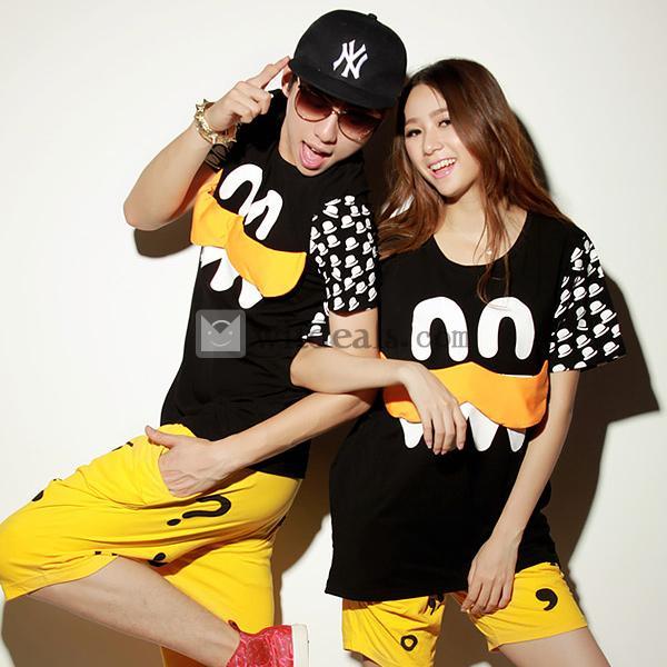 ペア半袖tシャツ おそろい カップル 2着セット ワンピース トップス 男性 お揃いペア ペアスウェット ペアルック