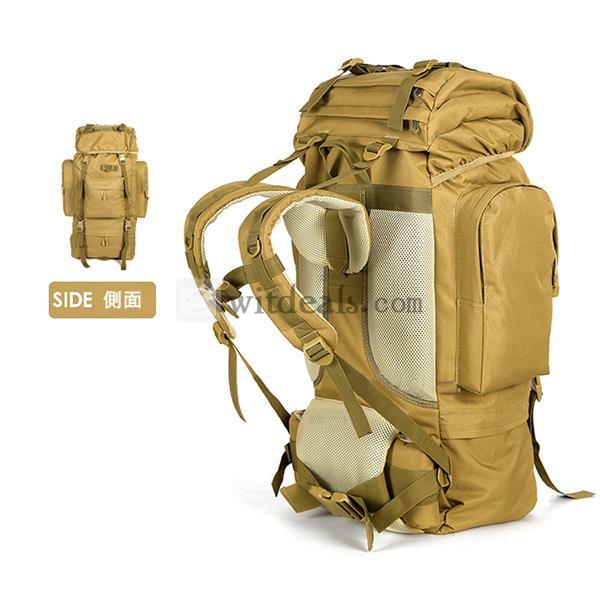 男女兼用バックパック 大容量 リュックサック 登山 リュック 65L ハイキングバッグ アウトドア 旅行 デーバック おすすめ 防災リュック